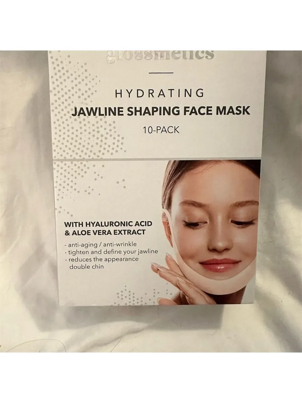 Glossmetics Hydrating Jawline Shaping Face Mask 10 Pack Anti-Aging